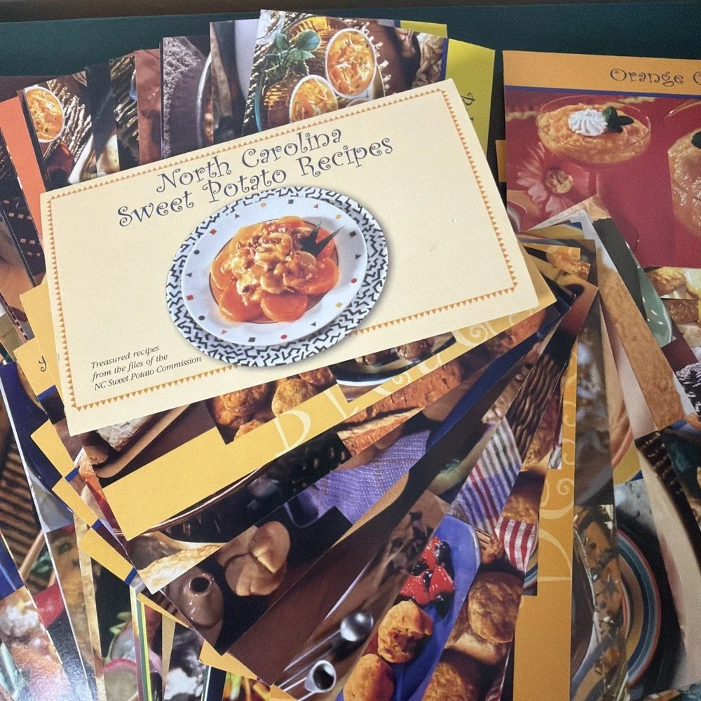 Vintage Recipe Cards Lot North Carolina Sweet Potato Recipes‎ 80 Pack Cooking